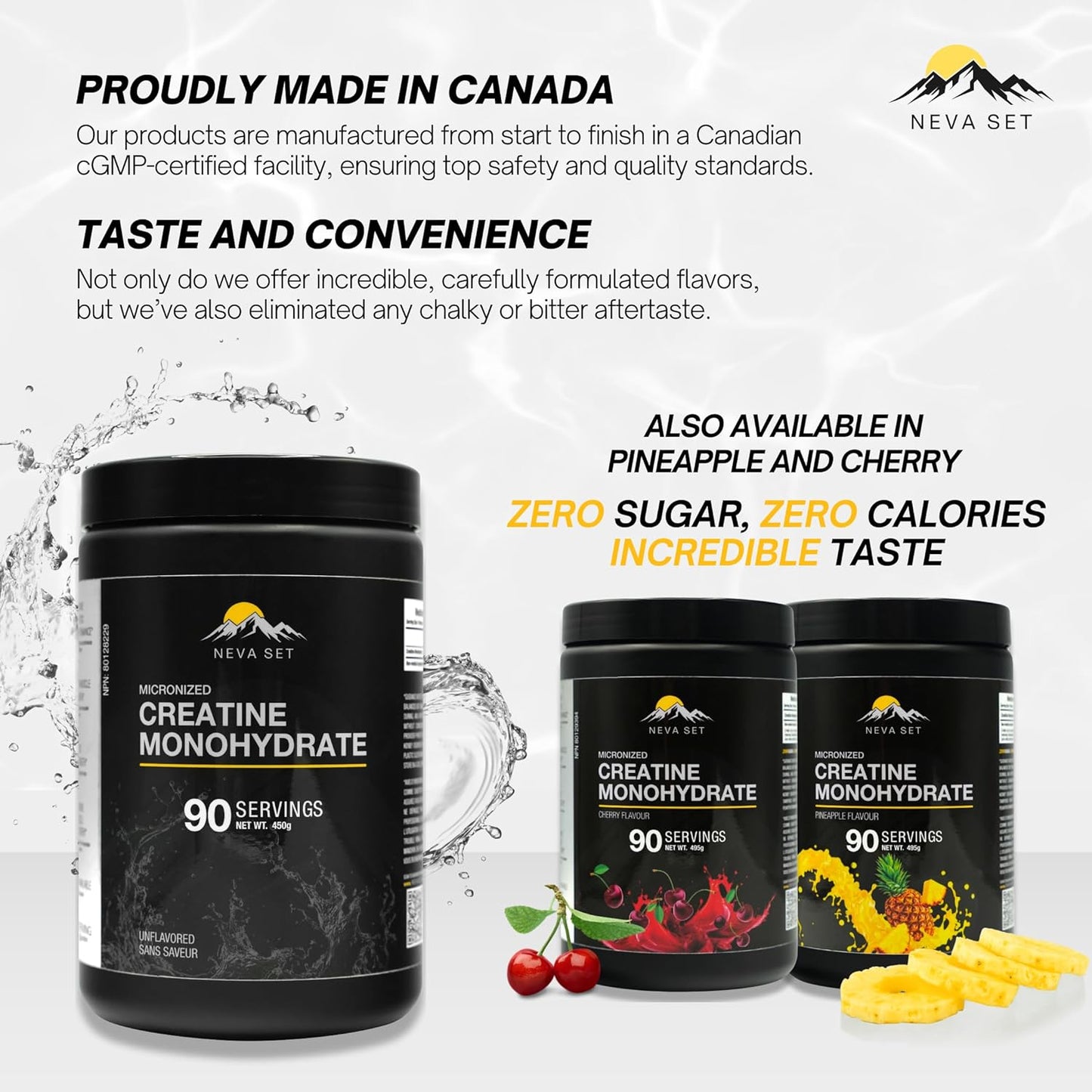 Nevaset Creatine Monohydrate, 3-Month Supply of 5000Mg Pineapple Flavor Creatine Monohydrate! Creatine Supplement for Muscle Growth, Increased Strength, Enhanced Energy Output, Improved Athletic Performance, and Cognitive Health. 495G/90 Servings.