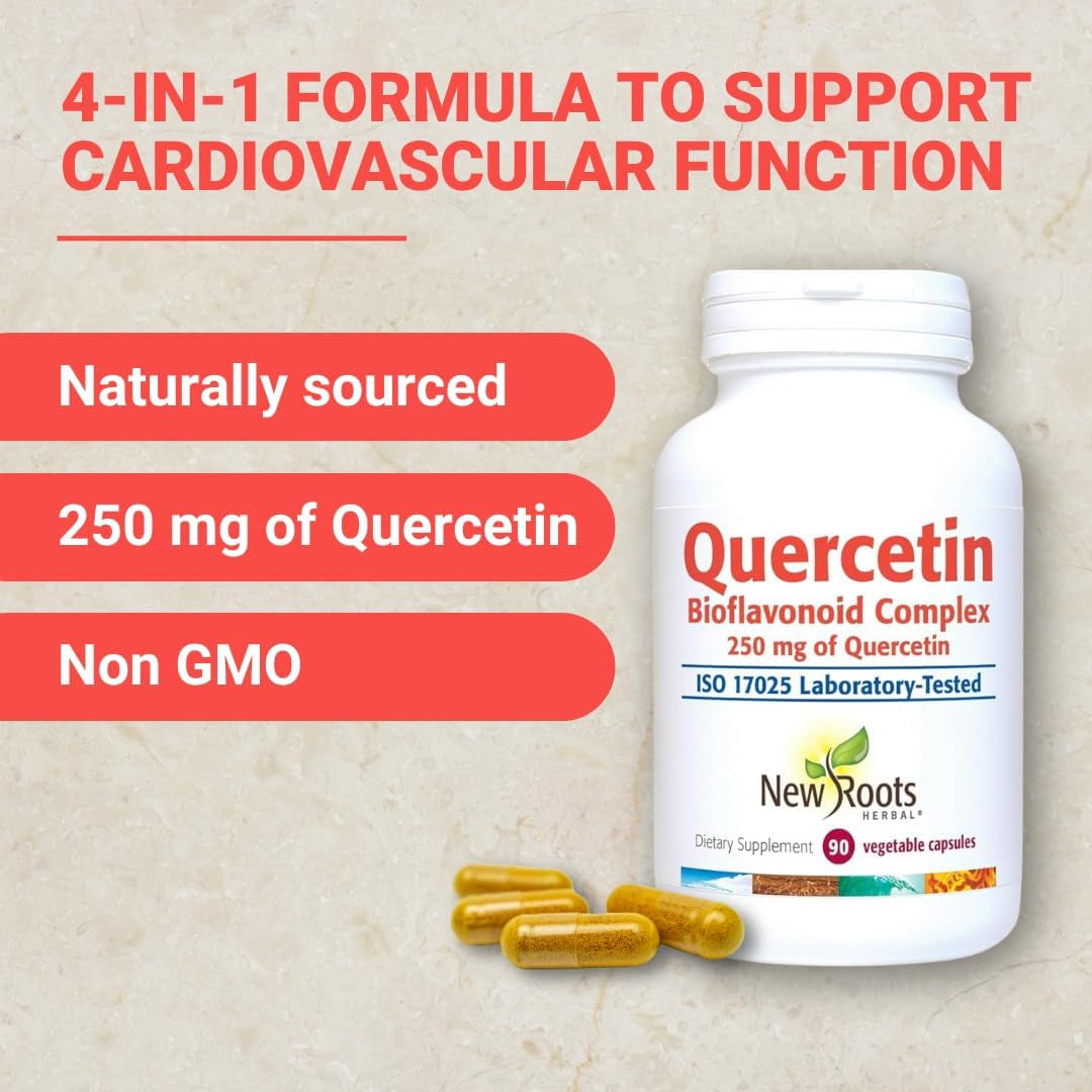 - Quercetin Bioflavonoid Complex 600Mg - 250Mg of Quercetin - 90 Vcaps - Lung Health Supplements - Immune Support Supplement - Lung Support Supplement - Cardiovascular Supplement