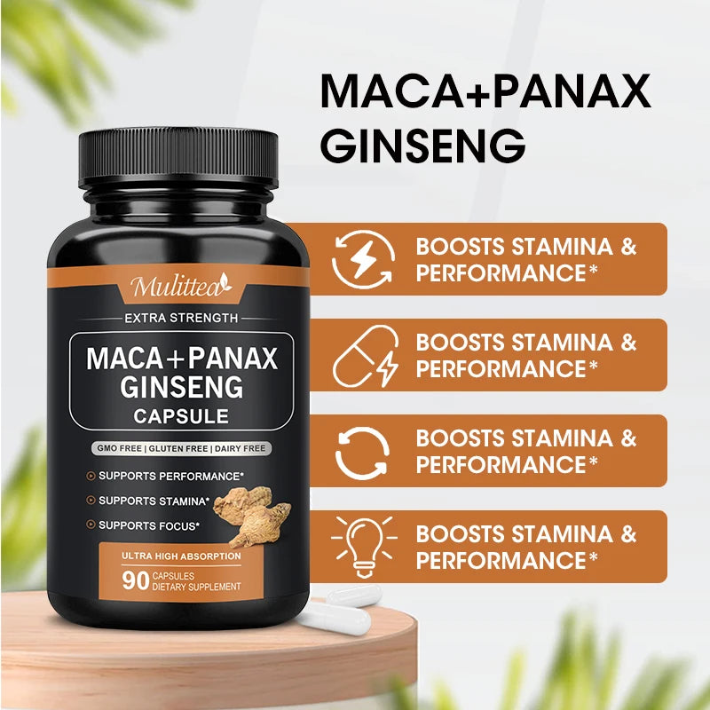 Hot Sale 100% Organic Shilajit & Maca Capsules for Male Hormone Balance Energy Supplement Increased Endurance