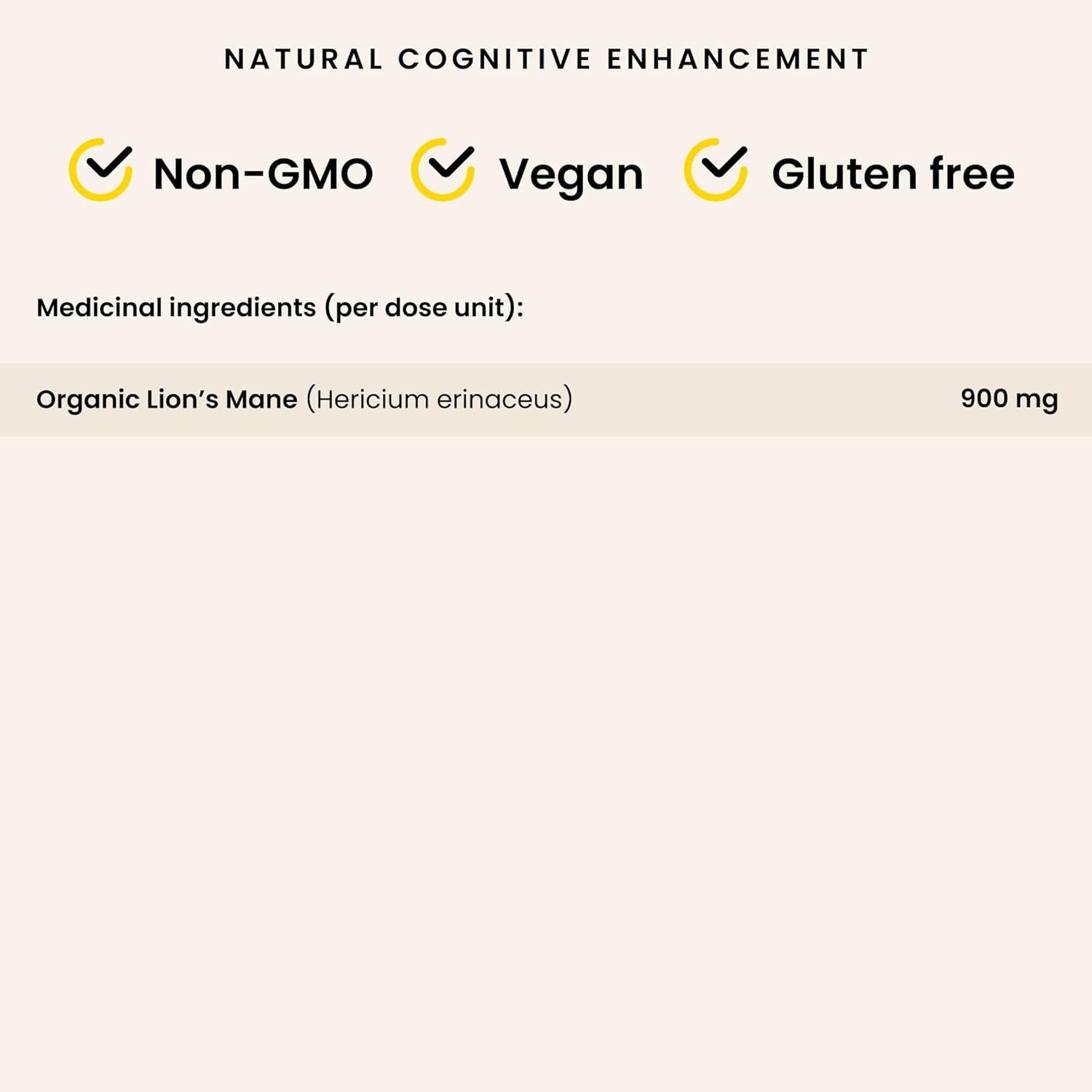 Lions Mane Mushroom Supplement Powder, 100G - Organic Cognitive Support - Best Brain Supplement for Memory