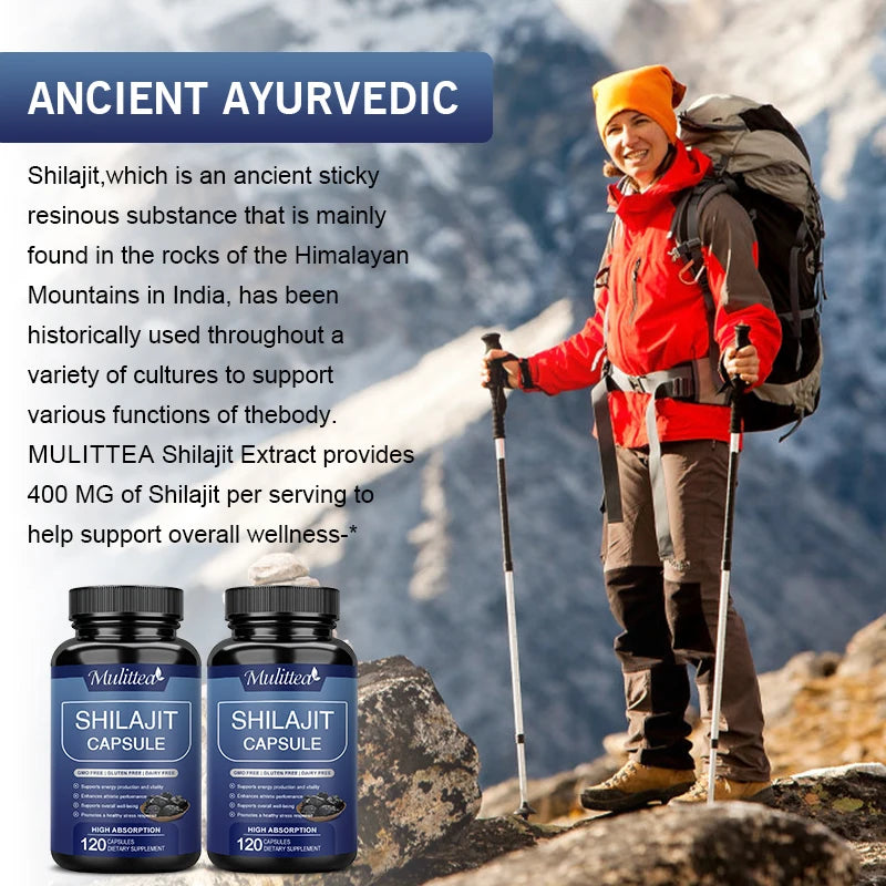 Hot Sale 100% Organic Shilajit & Maca Capsules for Male Hormone Balance Energy Supplement Increased Endurance