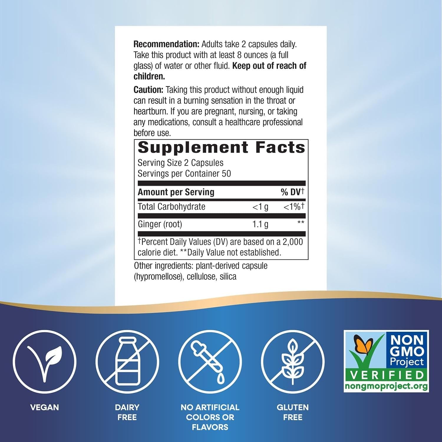 Ginger Root – Traditional Digestive Support Supplement – Helps Relieve Digestive Upset – Gluten Free, Vegetarian, Non-Gmo – 100 Capsules