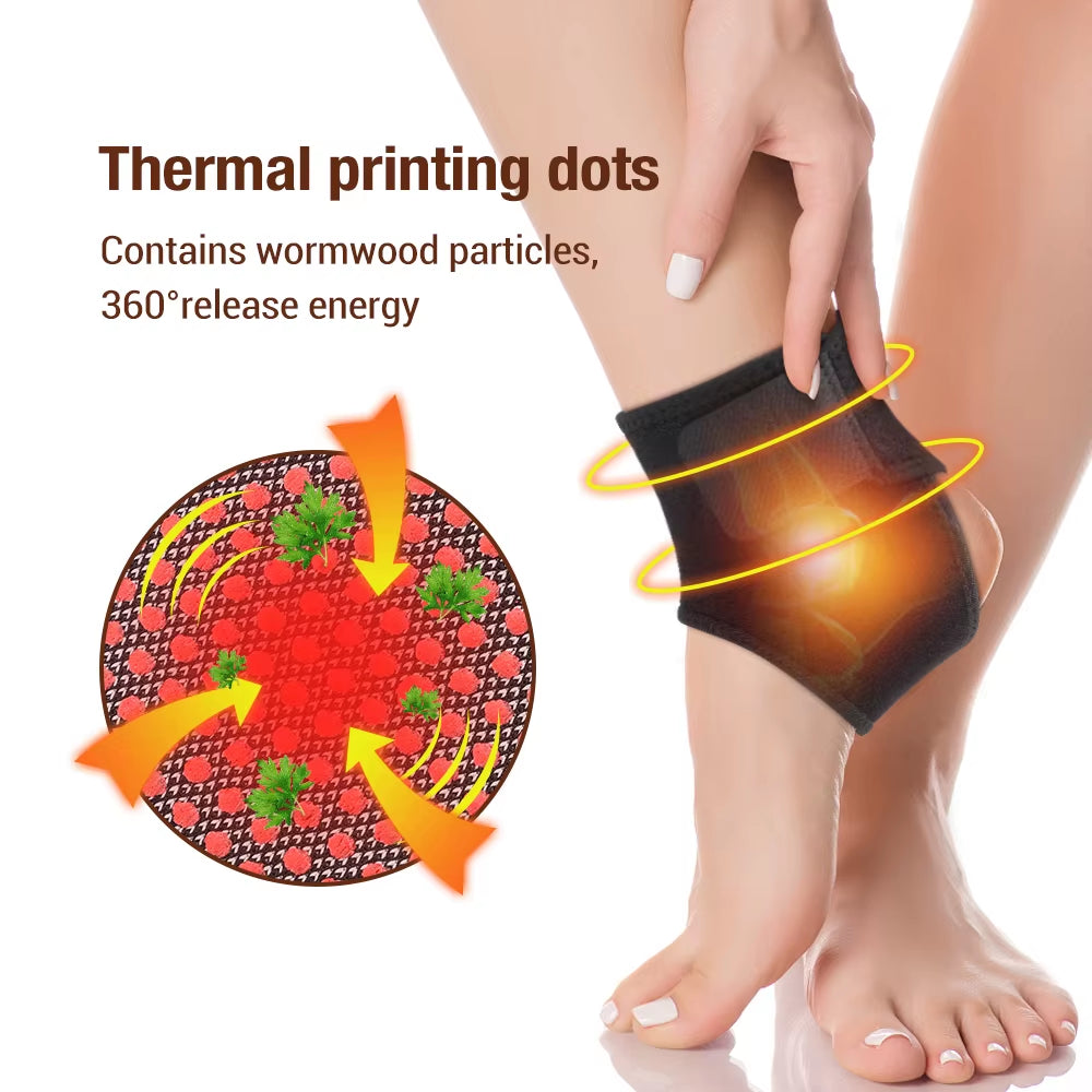 1Pcs/Pair Tourmaline Self Heating Ankle Support Magnetic Therapy Ankle Massage Belt Pad Foot Health Care Protective Sprain