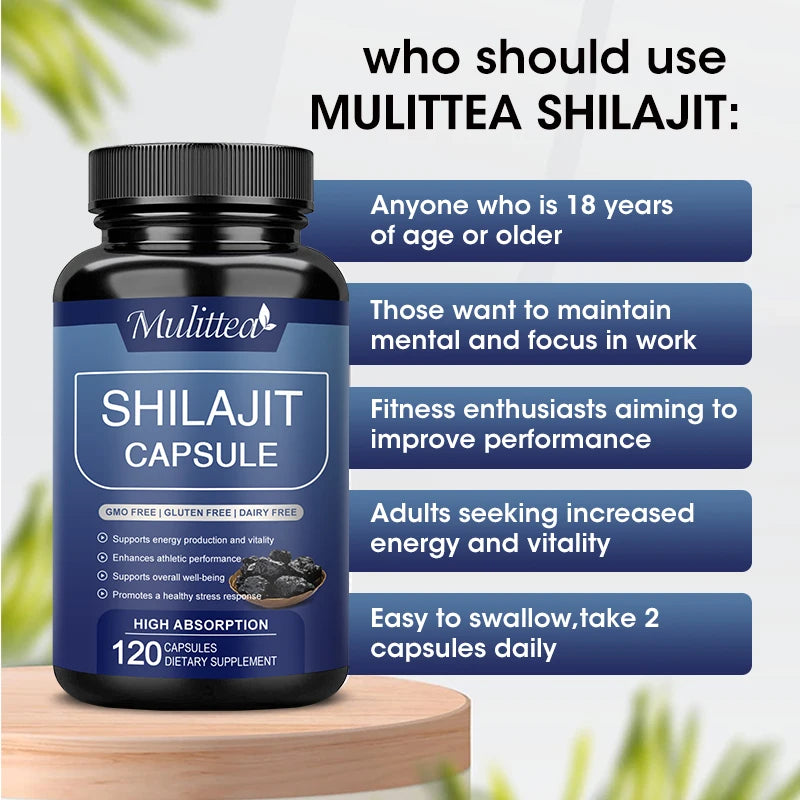 Hot Sale 100% Organic Shilajit & Maca Capsules for Male Hormone Balance Energy Supplement Increased Endurance