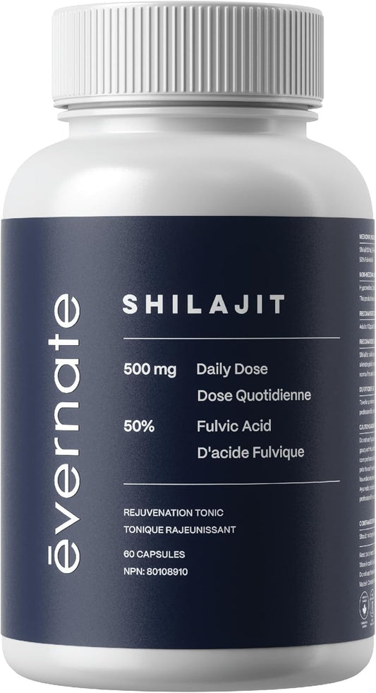 Shilajit Capsules – Pure Himalayan Natural Shilajit for Men and Women, 500Mg per Serving (2 Capsules), Boost Energy and Vitality, 50% Fulvic Acid, Trace Minerals, Immune Support, Vegan Friendly