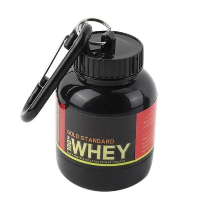 Portable Protein Powder Container Pill Organizer Protein Keychain Sport Nutrition Water Bottle Sport Whey Protein Supplement Cup