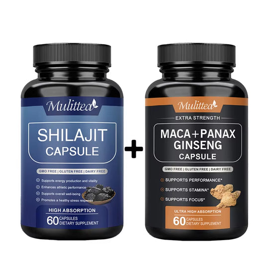 Hot Sale 100% Organic Shilajit & Maca Capsules for Male Hormone Balance Energy Supplement Increased Endurance